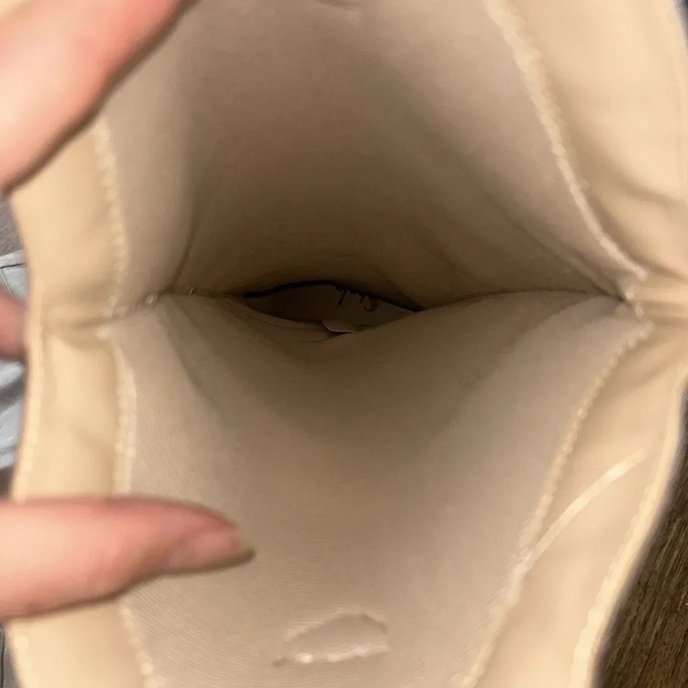 Women's Tall Beige Boots Shoe Size 11 box 1